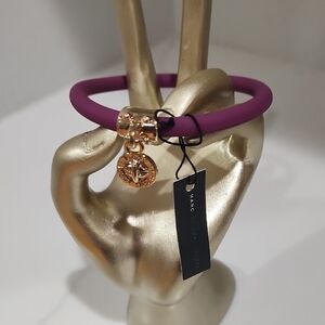 Marc Jacobs Purple and Gold Charm Bangle Bracelet